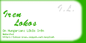 iren lokos business card